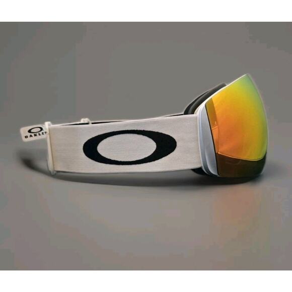 NEW 2012 Oakley Air Brake Goggles Flight Deck Fire Iridium Lens Whte O Frame M/L - Picture 12 of 15
